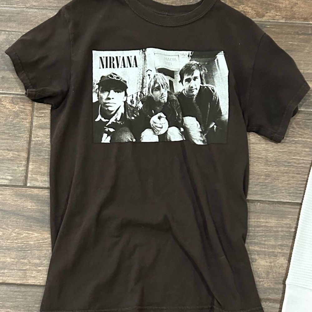 Vintage Nirvana brown small t shirt